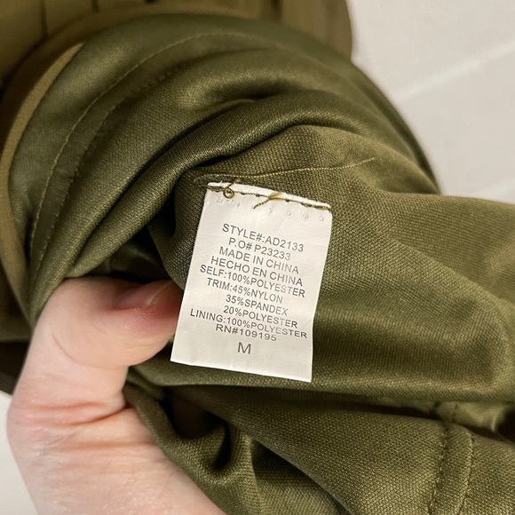 love J Strapless Chiffon Maxi Dress size M - Olive Green - Picture 5 of 9